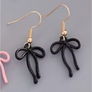Black Bow Earrings